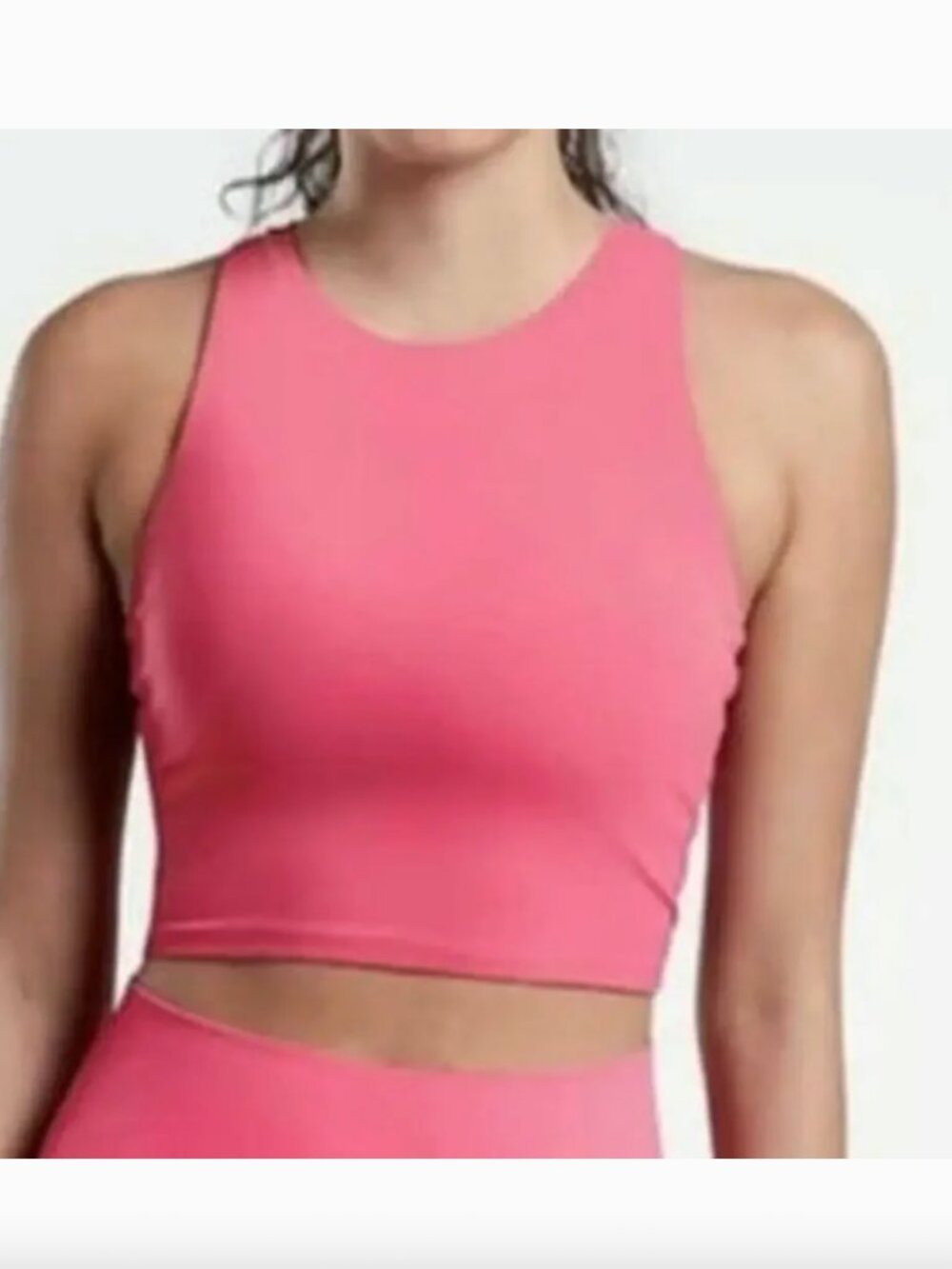 Athleta Concious Crop Bra D-DD Hibiscus Tea Pink